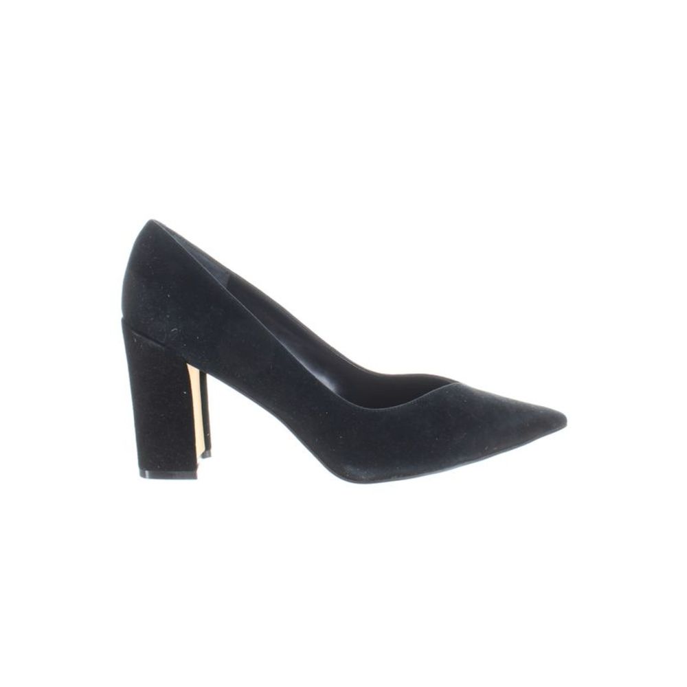 Marc Fisher Classic Black Pointed Toe Block Heel Pump